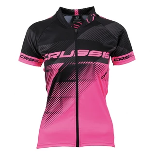 Dámský cyklistický dres Crussis - černo-růžová