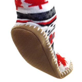 Fűthető bőrtalpú zokni Glovii GOB - piros-fehér-szürke