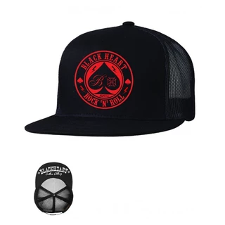 Snapback Hat BLACK HEART Ace Of Spades Trucker - Black