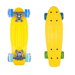 Mini Penny Board WORKER Pico 17" with Light Up Wheels - Yellow