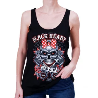 Koszulka damska bluzka bezrękawnik BLACK HEART Bell Piston