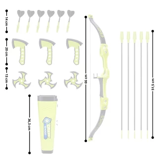 Zestaw gier dla dzieci 4w1 z tarczą łuk, rzutki, toporki, spinnery inSPORTline ADGS210