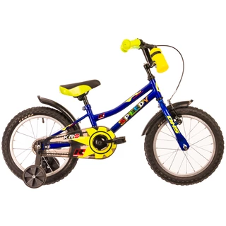 Rower dziecięcy DHS Speedy 1601 16" - 7.0 - Zielony żółty - Niebieski