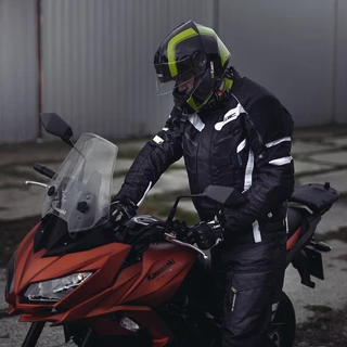 Moto rukavice W-TEC Radoon - černo-bílá