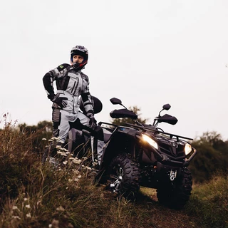 Motocyklowe spodnie W-TEC Avontur wodooporne - Szaro-czarny