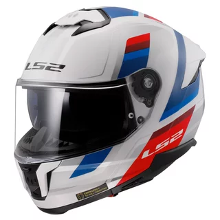 Moto Helm LS2 FF808 Stream II Vintage Weiß Blau Rot