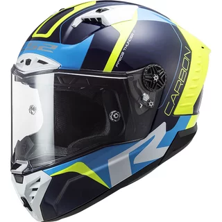 Motorcycle Helmet LS2 FF805 Thunder C Racing 1 - Gloss Blue Fluo Yellow - Gloss Blue Fluo Yellow