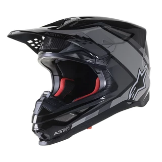 Motorcycle Helmet Alpinestars Supertech S-M10 Carbon Meta2 MIPS Black/Gray Glossy 2022