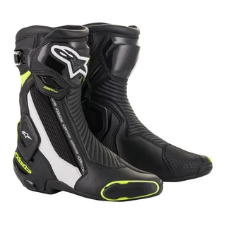 Women’s Motorcycle Boots Alpinestars SMX Plus 2 Black/White/Fluo Yellow 2022