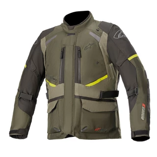 Moto bunda Alpinestars Andes Drystar zelená/černá/žlutá fluo