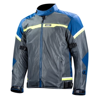 Men’s Motorcycle Jacket LS2 Riva Blue Dark Grey H-V Yellow - Blue/Dark Grey/Yellow