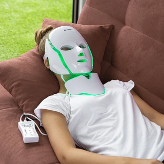 inSPORTline Hilman pflegende LED-Gesichts- und Nackenmaske