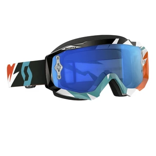 Motocross Scott Hustle MXVI - cracked-orange-turquoise-electric blue chrome