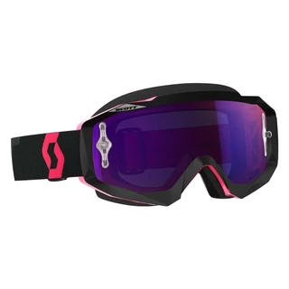 SCOTT Hustle MX CH MXVII Crossbrille - black-fluo pink-purple chrome