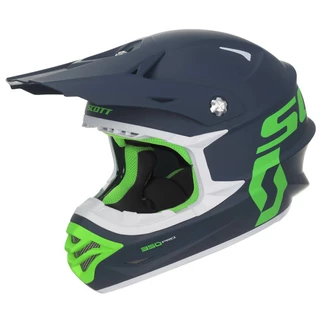 SCOTT 350 Pro MXVII Motocross Helm - Black-Orange - Blue-Green