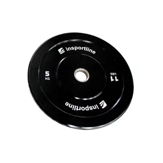 olimpiai súlyzótárcsa 50 mm inSPORTline Bumper Plate Lite 5 kg