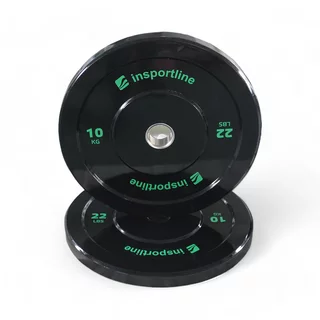 Gumový kotúč inSPORTline Bumper Plate Lite 10 kg 50 mm