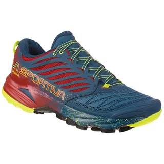 La Sportiva Akasha Herren Trailschuhe - Tropic Blue/Cardinal Red - Opal/Chili