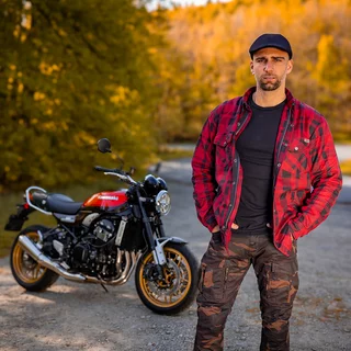 Motorcycle Shirt BOS Lumberjack - Dark Camo