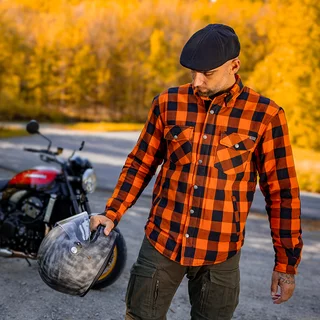 Motorcycle Shirt BOS Lumberjack - Orange