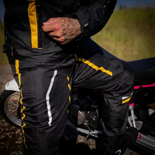 Men’s Summer Motorcycle Pants W-TEC Durmanes - Black-Yellow