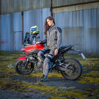 Damska turystyczna kurtka motocyklowa W-TEC Smackton Lady - Czarno-zielony