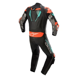 One-Piece Motorcycle Leather Suit Alpinestars Atem 4 Black/Blue/Fluo Red - Black/Blue/Fluo Red