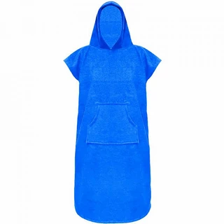 Ponczo ręcznikowe frotte z kapturem Agama Poncho Extra Dry - Turkusowy - Królewski niebieski