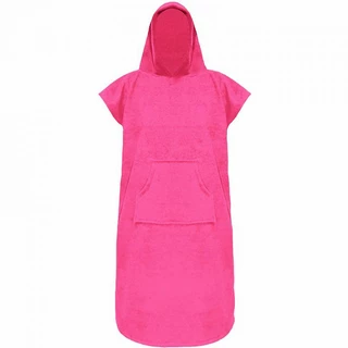 Ponczo ręcznikowe frotte z kapturem Agama Poncho Extra Dry - Czarny - Różowy
