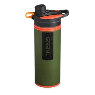 Water Purifier Bottle Grayl Geopress - Visibility Orange - Oasis Green