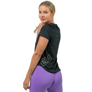 Damska funkcjonalna koszulka z krótkimi rękawami Nebbia FIT Activewear 440 - Czarny