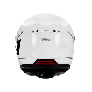 Moto prilba SENA Stryker s integrovaným Mesh headsetom Shine White - lesklá biela