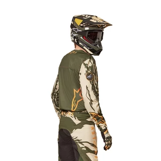 Motokrosový dres Alpinestars Racer Tactical zelená/pískový maskáč/mandarinka