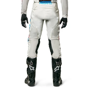 Motocross Pants Alpinestars Techstar Quadro White/Neon Blue/Red 2022