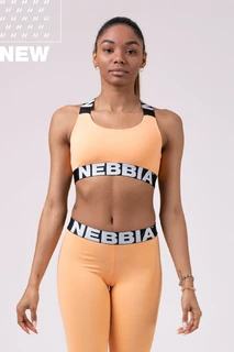 Női ikonikus sportmelltartó Nebbia Power Your Hero 535 - Őszibarack - barack