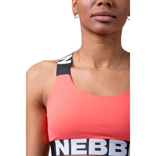 Nebbia Power Your Hero 535 Ikonischer Damen Sport-BH - Weiss - Peach