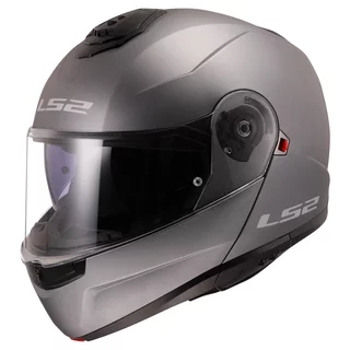 Flip-Up Motorcycle Helmet LS2 FF908 Strobe II Matte Titanium