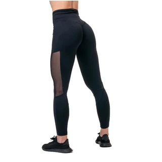 Női leggings magas derékkal Nebbia Mesh 573 - fekete