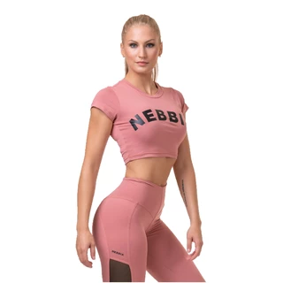 Nebbia Sporty Hero 584 Damen Crop Top mit kurzen Ärmeln - Alte Rosse