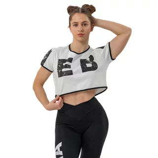 Cropped T-Shirt Nebbia GAME ON 610 - Black - White