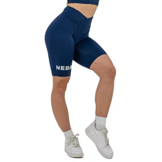 Legínové šortky s vysokým pásom Nebbia 9″ SNATCHED 614 - Dark Blue
