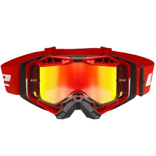 Moto Goggles LS2 Aura Pro Black Red iridiové sklo