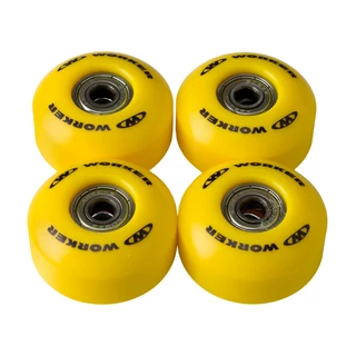 The wheels on the skateboard WORKER 50*30 mm incl. ABEC 5 bearings - Yellow