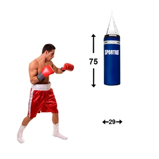 Detské boxovacie vrece SportKO MP6 29x75cm / 12kg - čierna