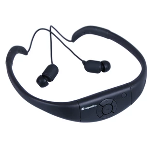 Vodotesen MP3 predvajalnik inSPORTline Drumy s slušalkami - črna