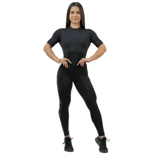Damski sportowy strój jednoczęściowy kombinezon Nebbia INTENSE Focus 823 - Czarny - Czarny
