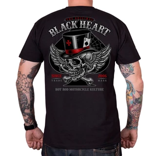 T-Shirt BLACK HEART Hat Skull - Grey