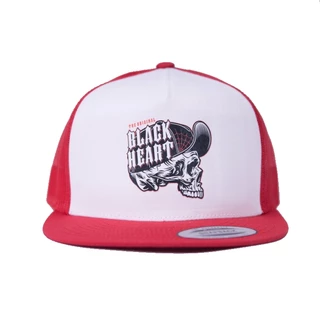 Snapback Hat BLACK HEART Speedy Red Trucker