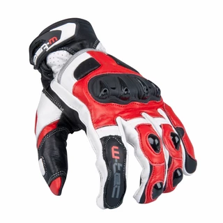 Men’s Moto Gloves W-TEC Octane - White/Red