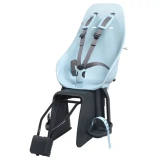 Rear-Mounted Child Bike Seat w/ Adaptor & Seatpost Holder Urban Iki - Bincho Black/Kurumi Brown - Aotake Menthol Blue/Aotake Menthol Blue